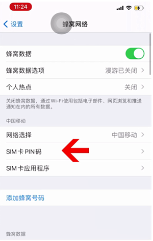 哈巴河苹果14维修网分享如何给iPhone14的SIM卡设置密码 